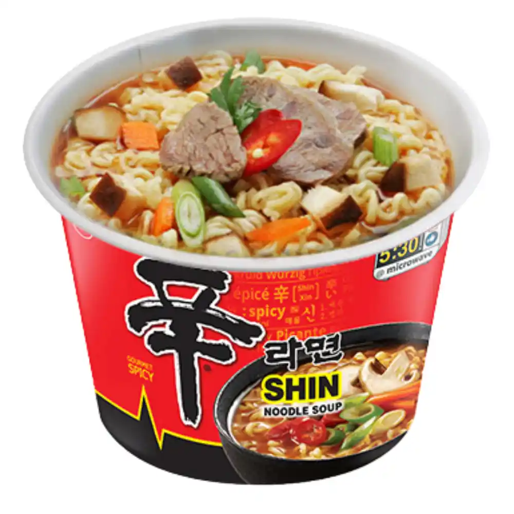 Thùng 6/12 ly mì cay Shin red Nongshim ly 67g