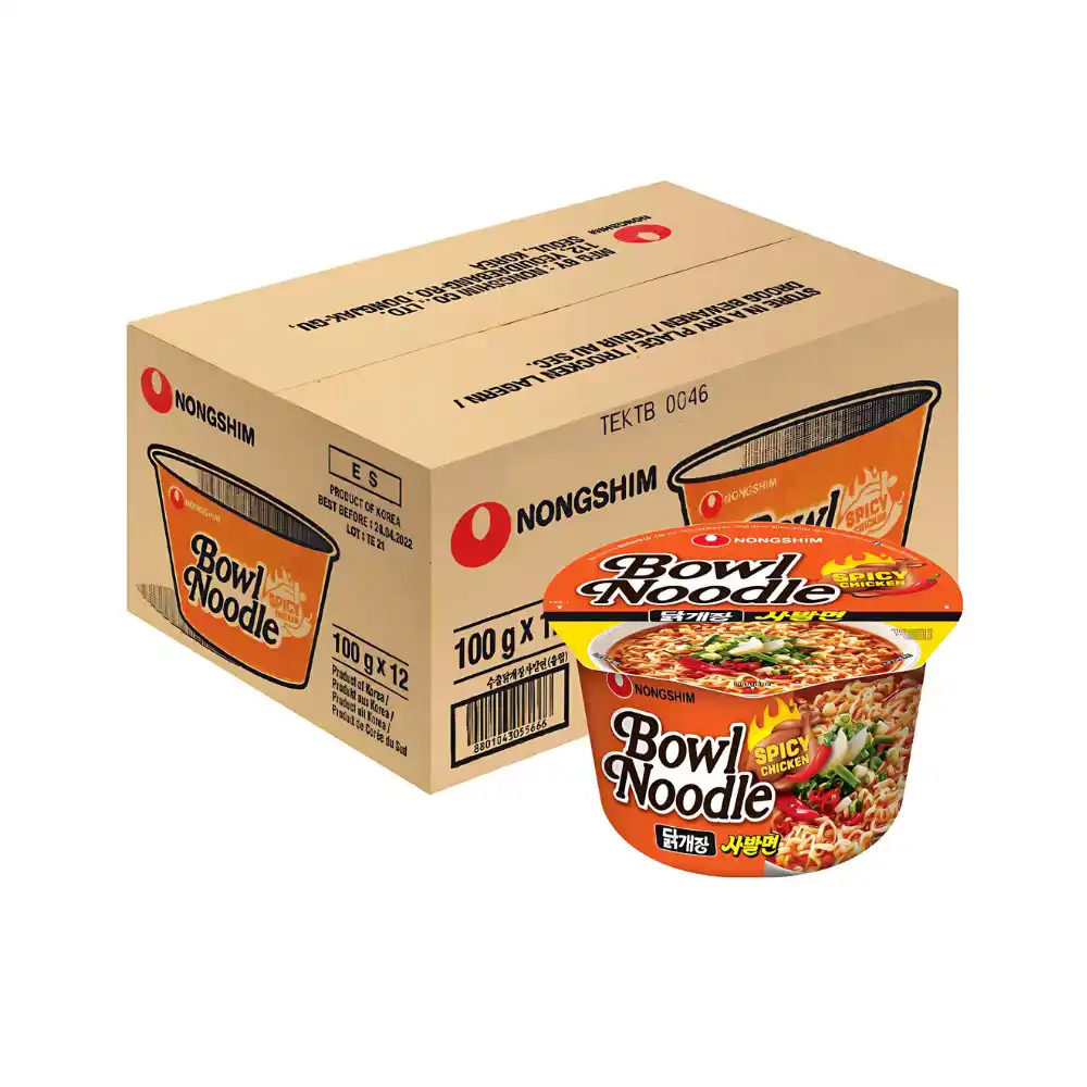 Thùng 6/12 mì Nongshim vị gà cay tô 100g