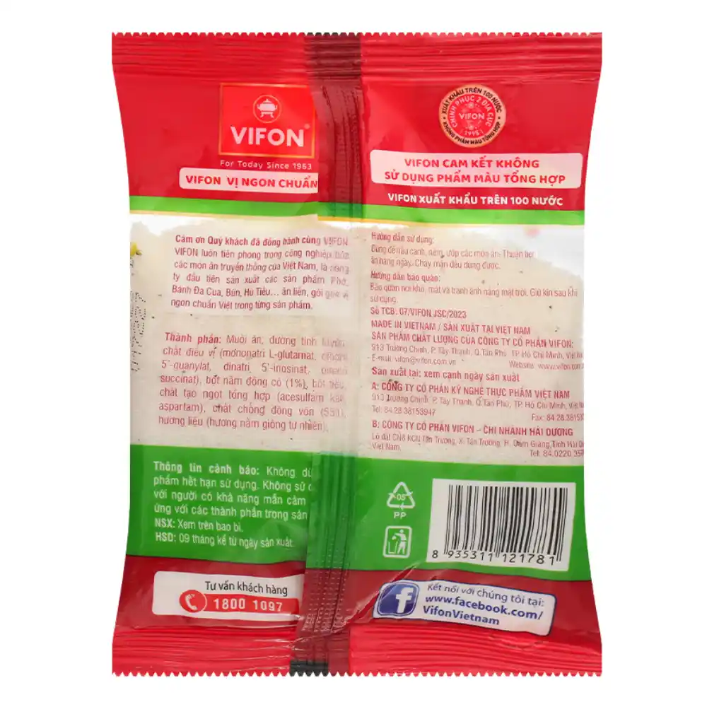 Thùng bột canh tôm/i-ốt/nấm Vifon gói 200g