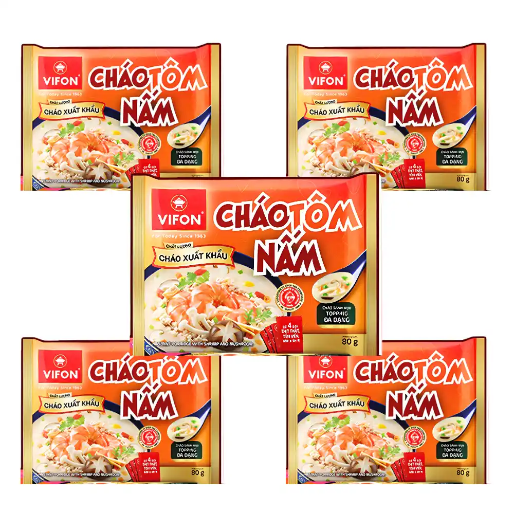 Thùng cháo sườn trứng muối/tôm nấm Vifon gói 80g