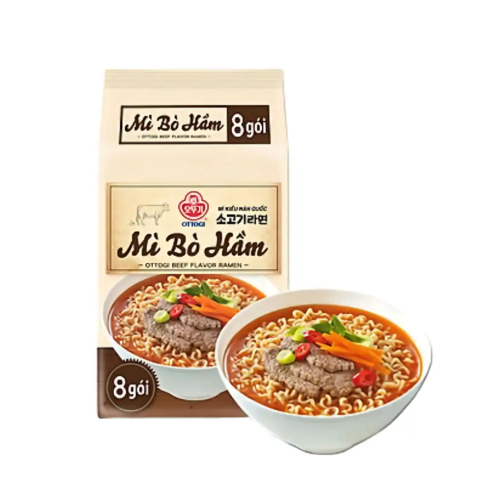 Thùng mì bò hầm Ottogi 120g/62g