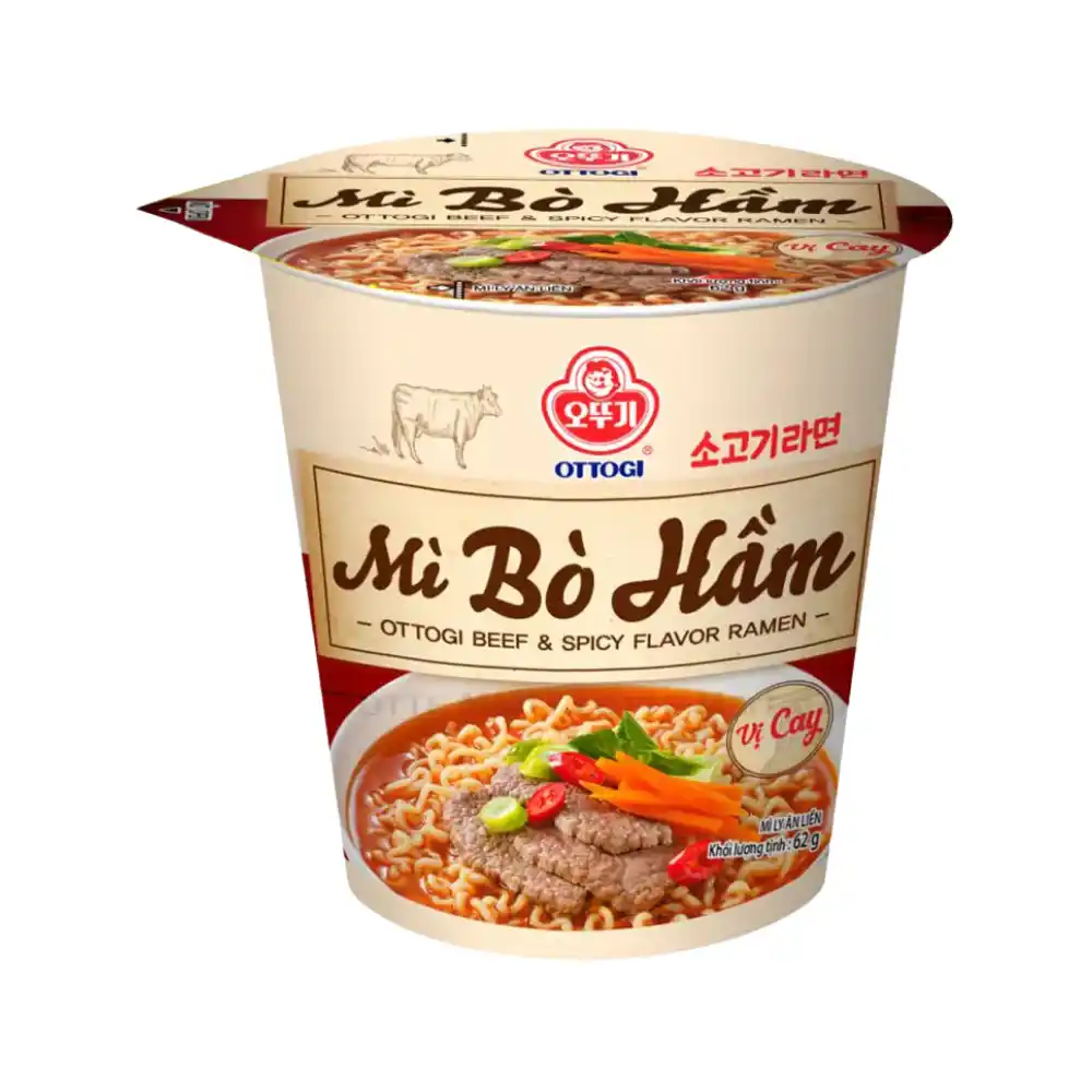 Thùng mì bò hầm Ottogi 120g/62g
