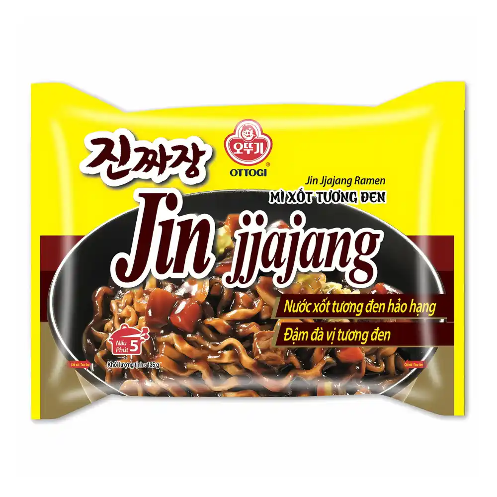 Thùng mì xốt tương đen Jin Jjajang Ramen Ottogi 135g/70g/115g