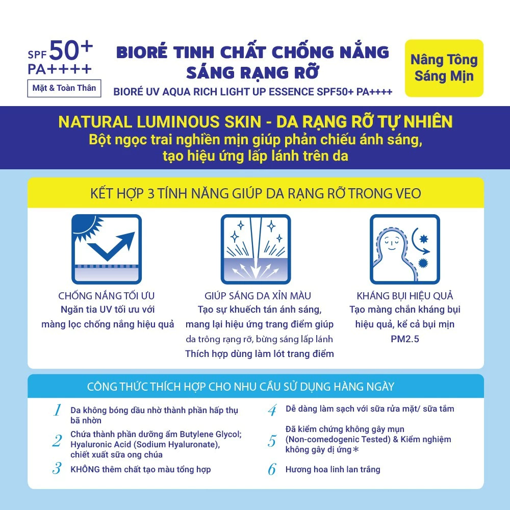 Tinh chất chống nắng Bioré UV sáng rạng rỡ 70g