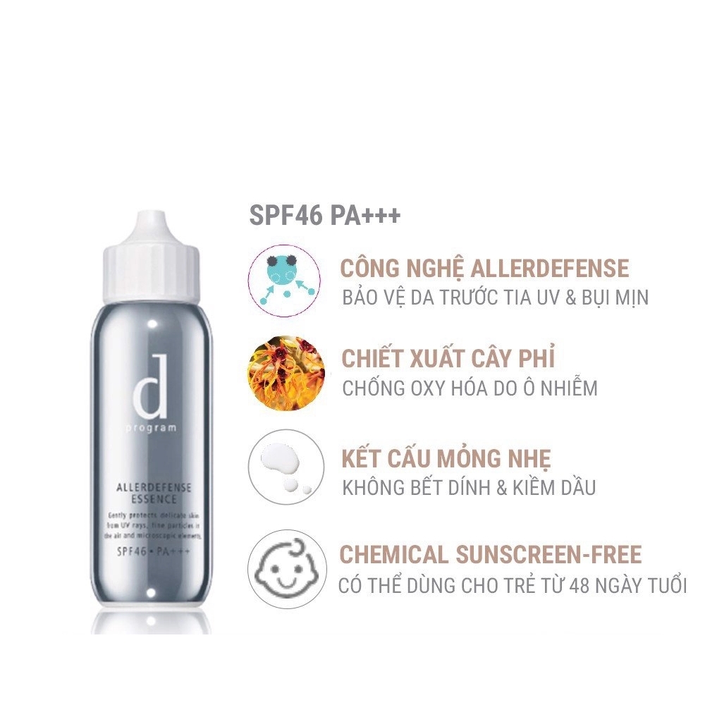 Tinh chất chống nắng D Program kiềm dầu SPF 50 PA+++ 40ml