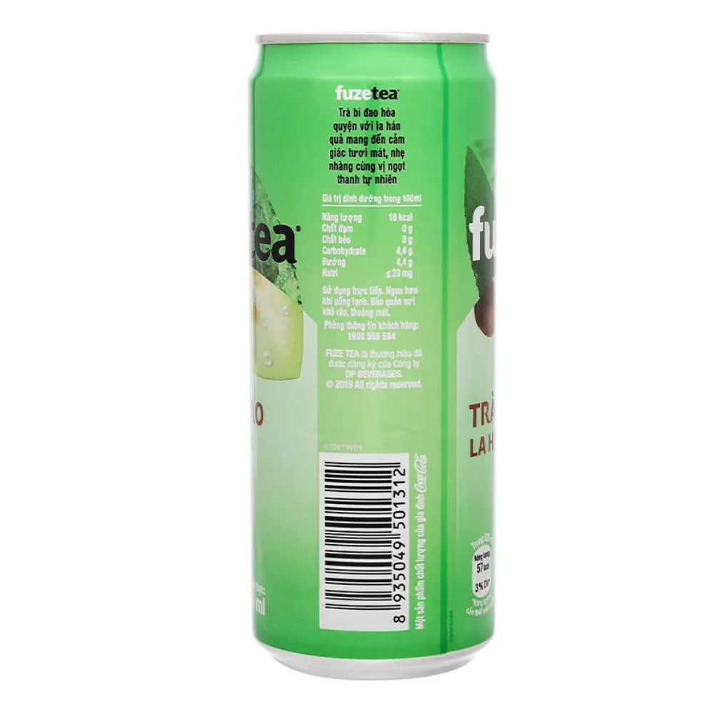 Trà bí đao la hán quả Fuzetea+ 320ml
