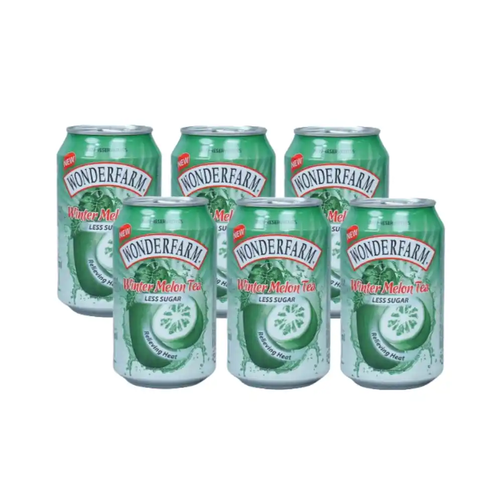 Trà bí đao Wonderfarm ít đường lon 310 ml