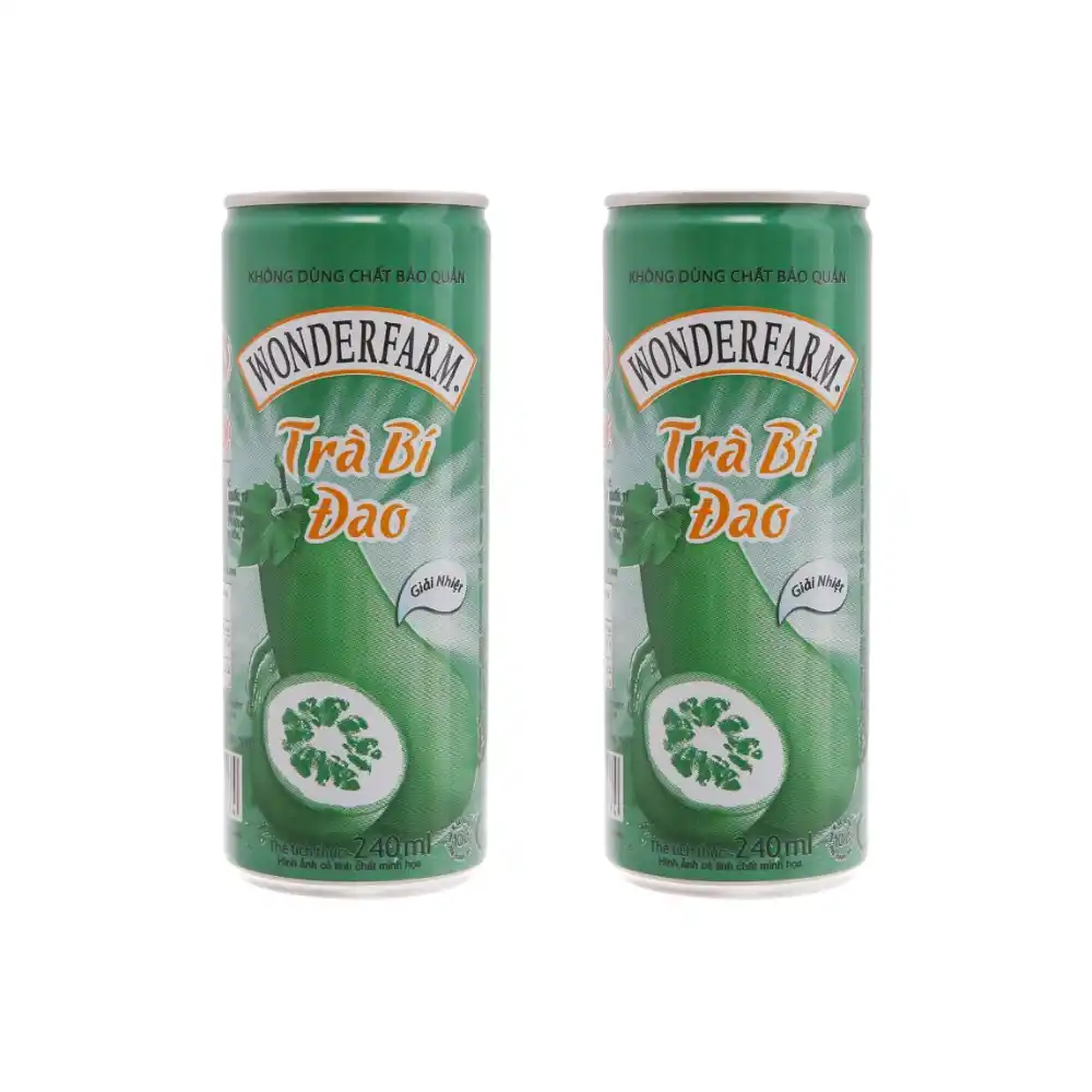 Trà bí đao Wonderfarm lon 240 ml