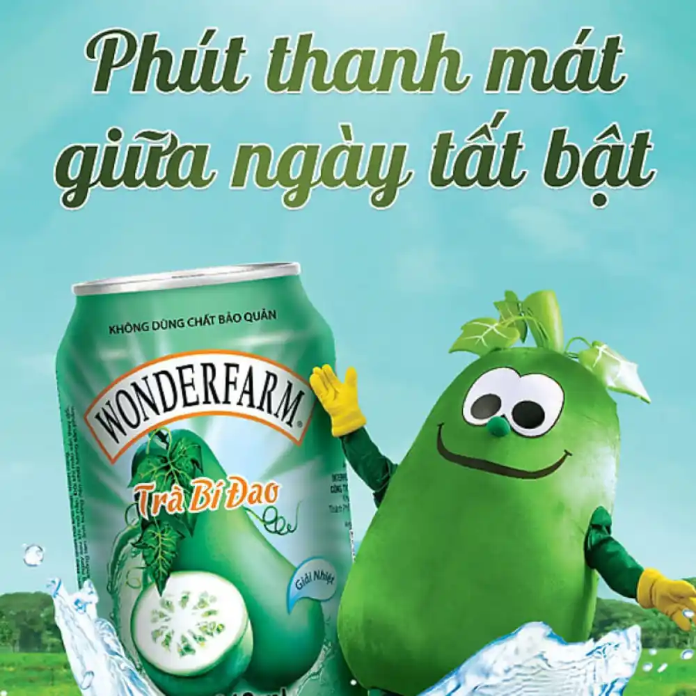 Trà bí đao Wonderfarm lon 310 ml