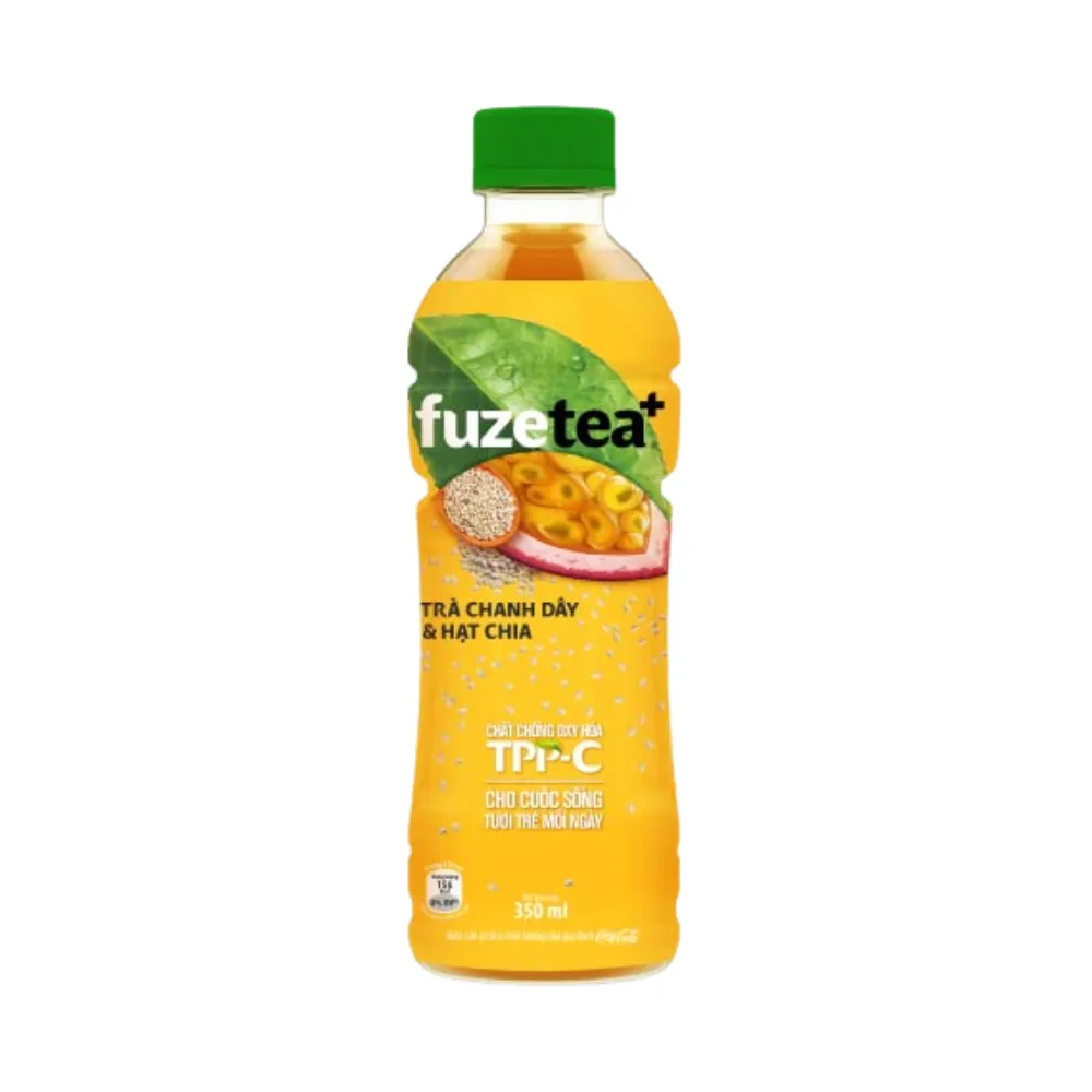 Trà chanh dây hạt chia Fuzetea+ 350ml