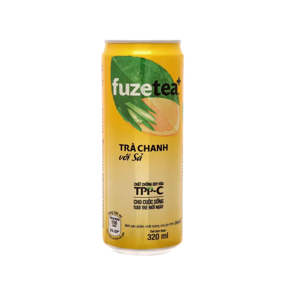 Trà chanh sả Fuzetea+ 320ml