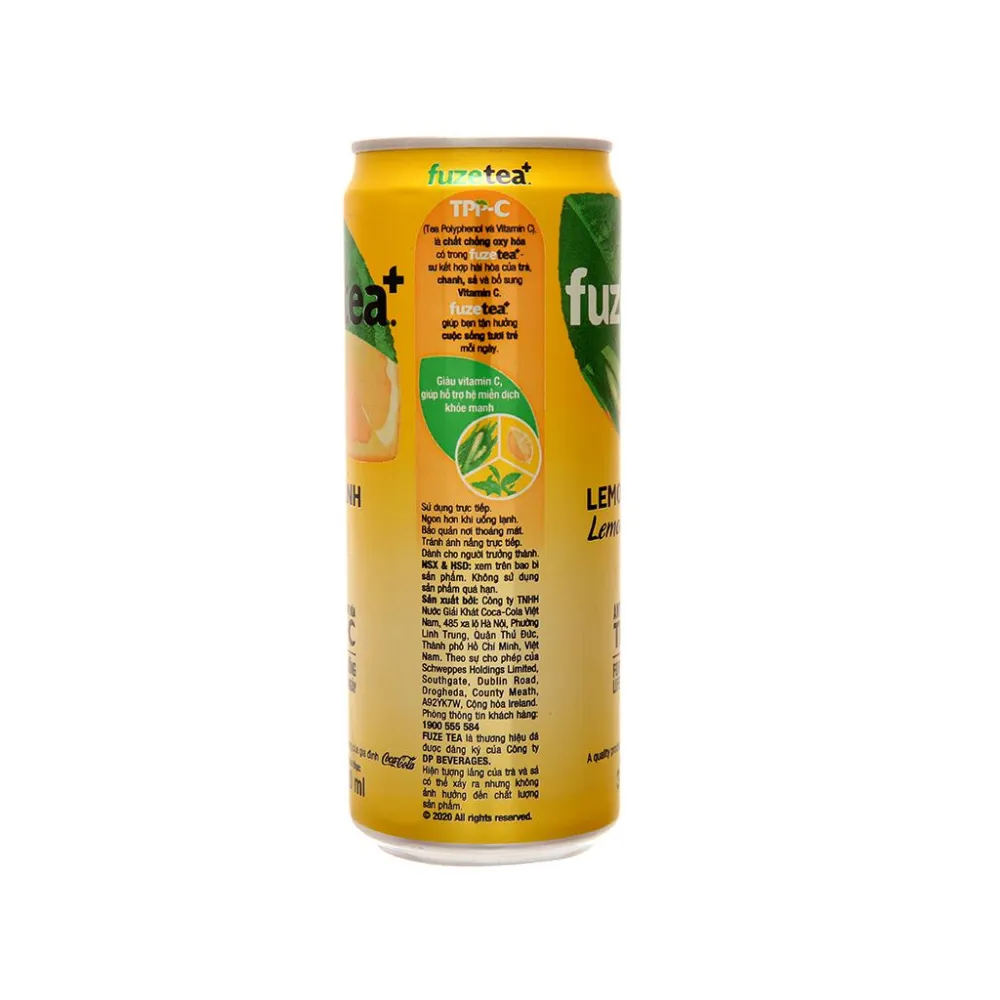 Trà chanh sả Fuzetea+ 320ml