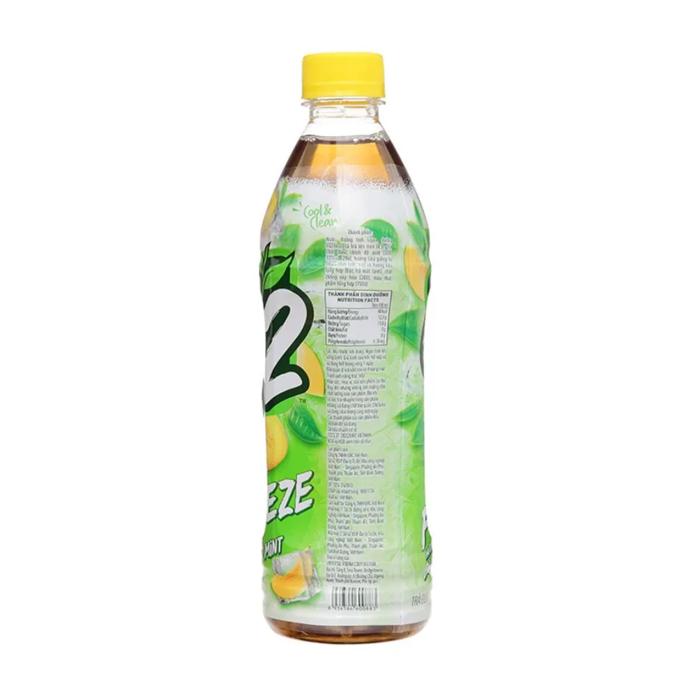 Trà đen C2 Freeze hương dưa lưới bạc hà chai 455ml