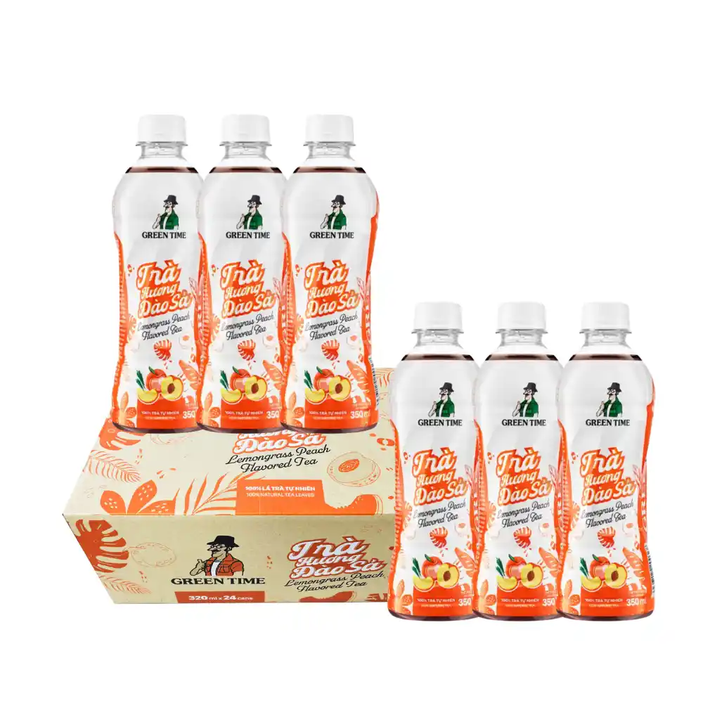 Trà Greentime hương đào sả chai 350ml