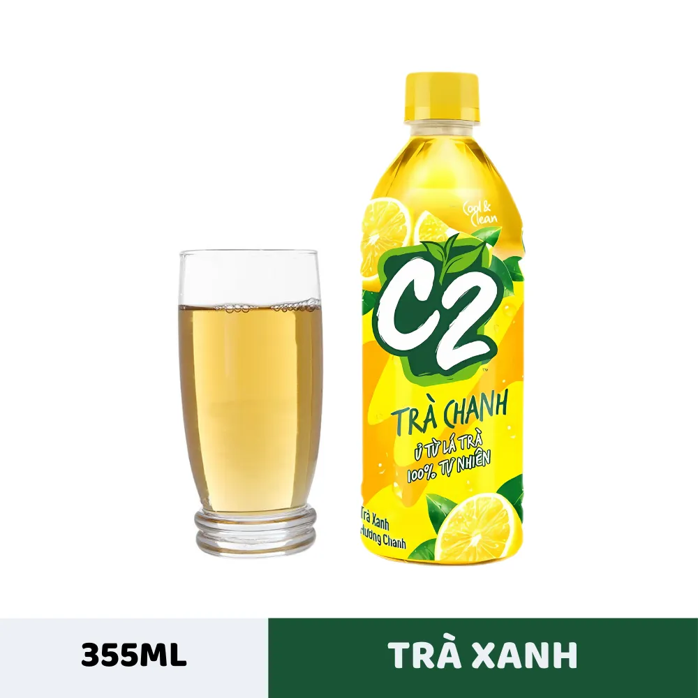 Trà xanh C2 hương chanh chai 355ml