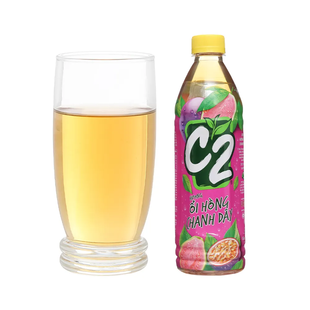 Trà xanh C2 hương ổi hồng chanh dây chai 455ml