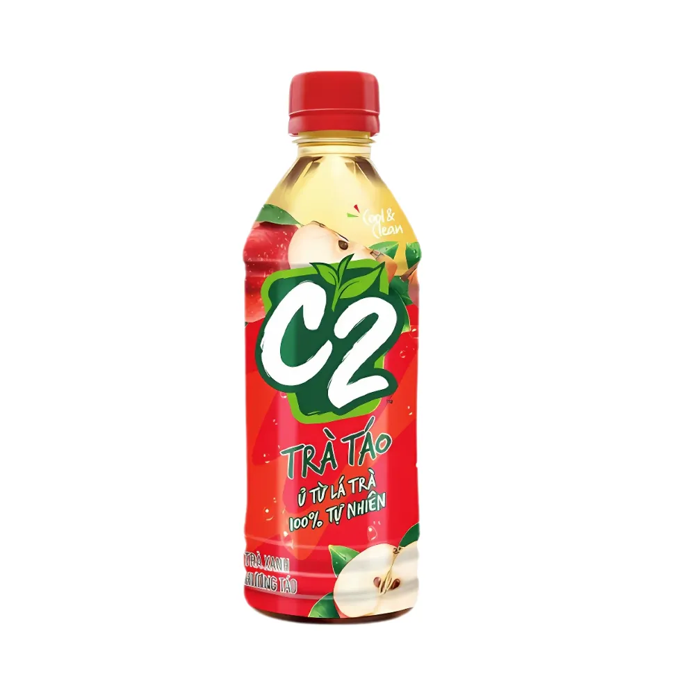 Trà xanh C2 hương táo chai 355ml
