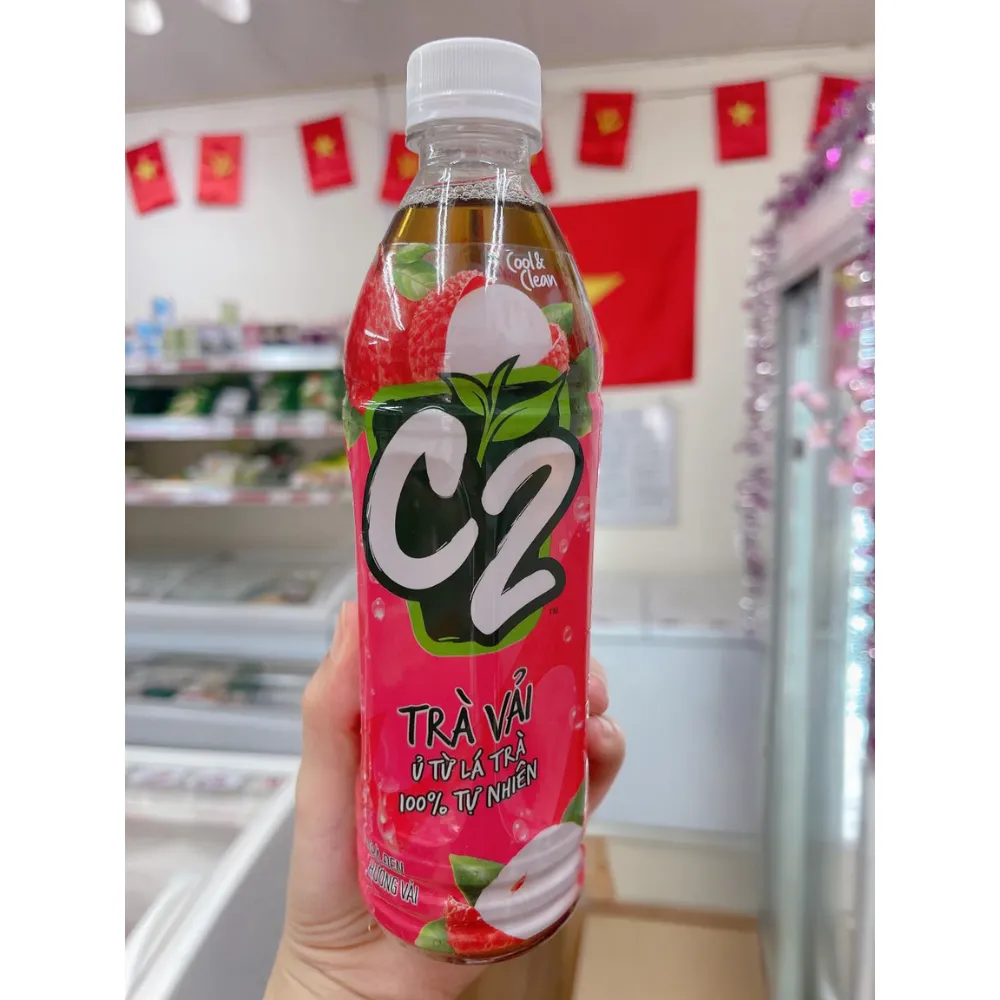 Trà xanh C2 hương vải chai 455ml