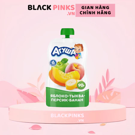 Trái cây nghiền Agusha nhiều vị 90g dành cho bé từ 6 tháng tuổi