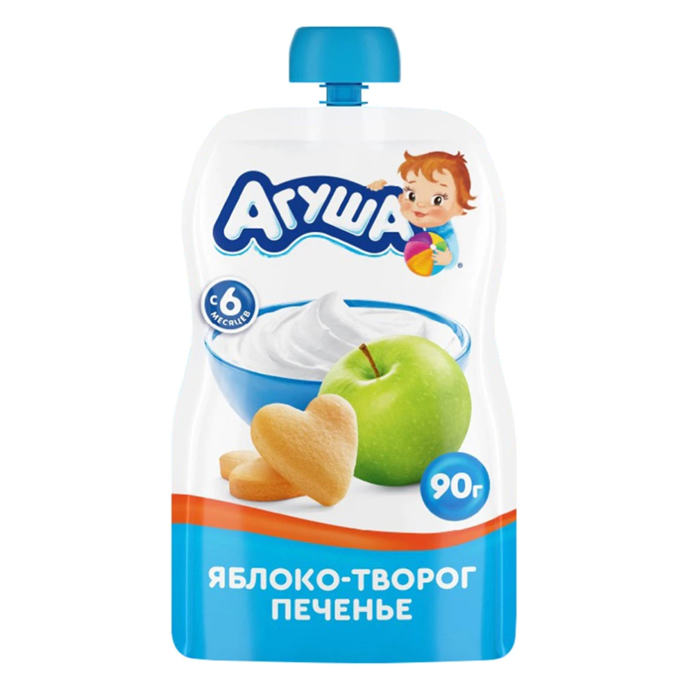 Trái cây nghiền Agusha nhiều vị 90g dành cho bé từ 6 tháng tuổi