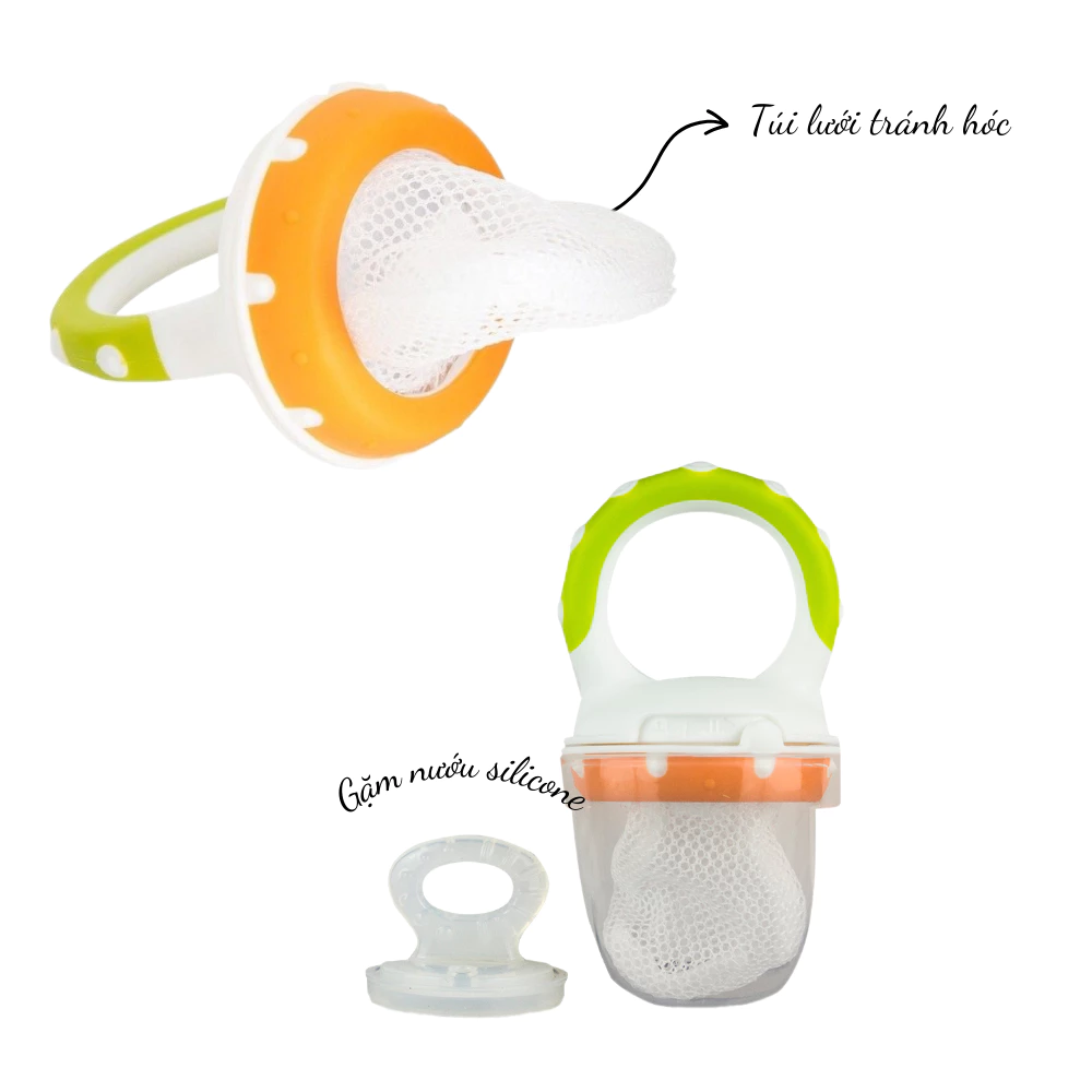 Túi ăn tránh hóc kèm gặm nướu silicone NUK