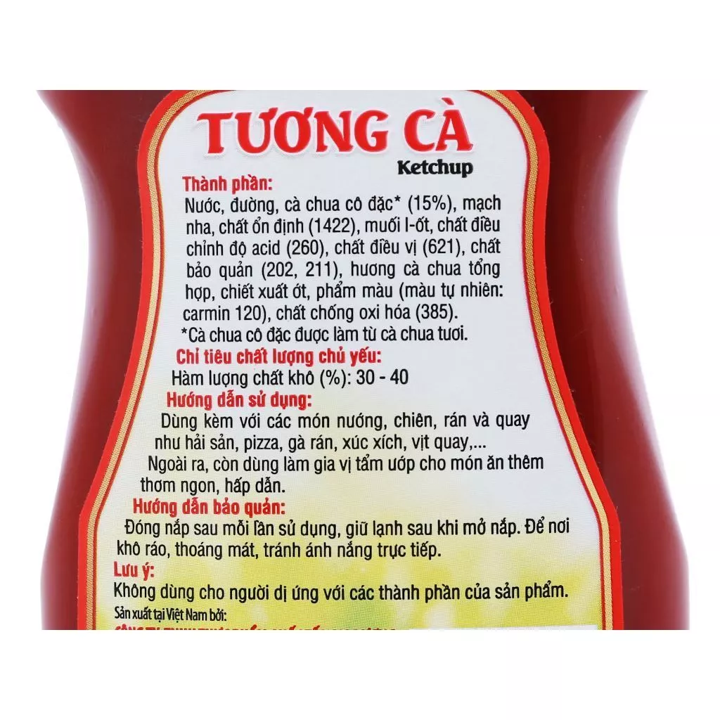 Tương cà vị chua nhiều Nam Dương chai 255g