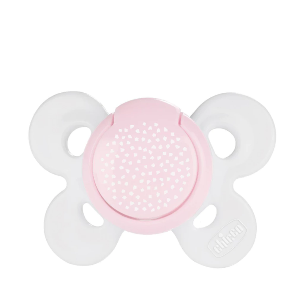 Ty ngậm Silicone Chicco Physio Comfort màu hồng và màu xanh 0-6M