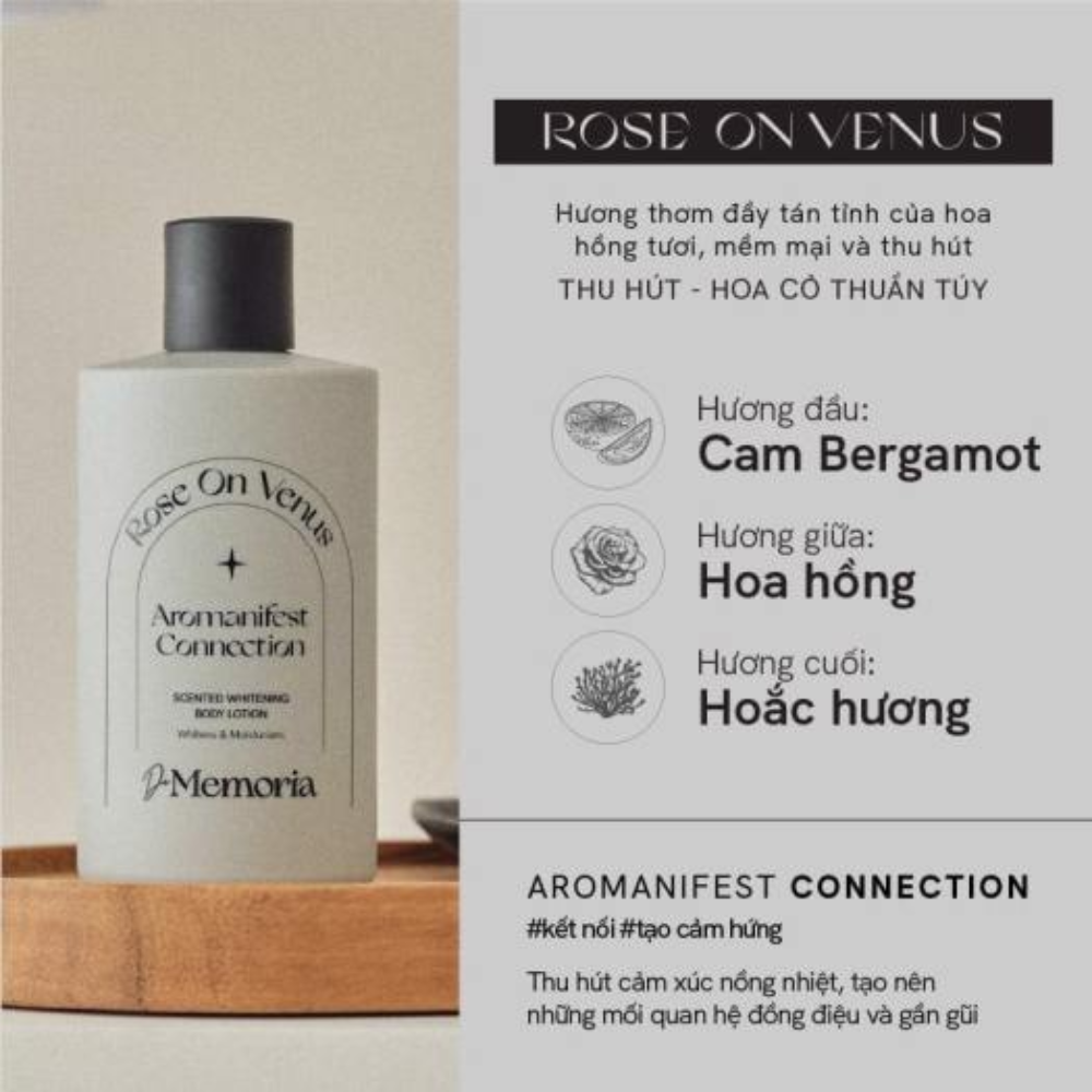 Dưỡng thể De Memoria sáng da hương Jasmine On Moon 300ml