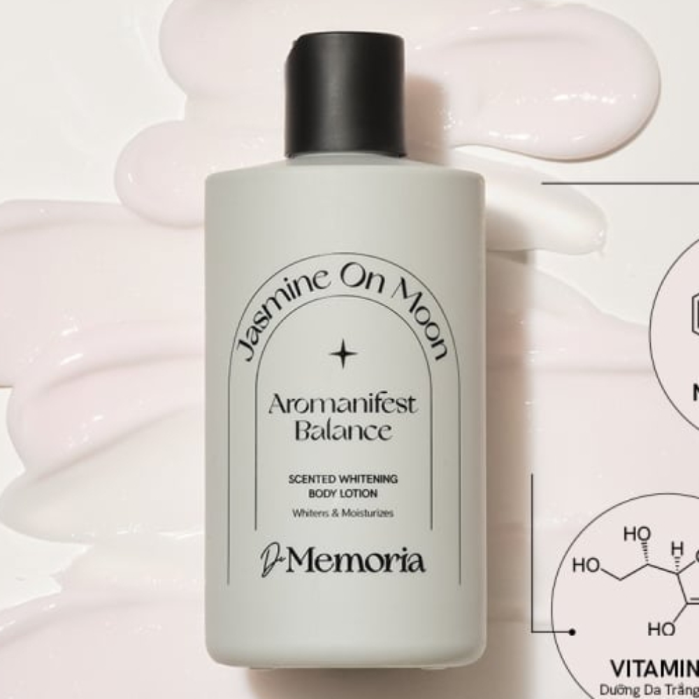 Dưỡng thể De Memoria sáng da hương Rose On Venus 300ml
