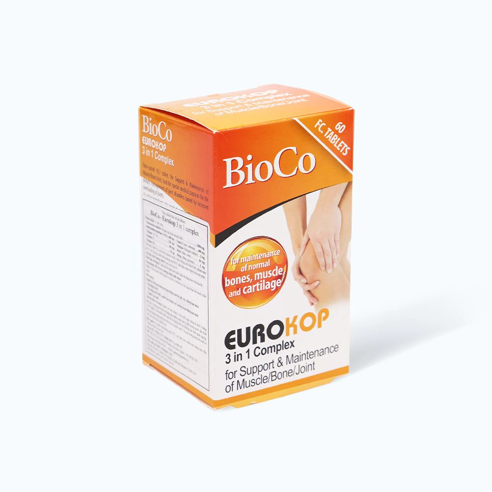 Viên uống BioCo Eurokop 3 in 1 hỗ trợ cơ xương khớp chắc khỏe (hộp 60 viên/hộp 120 viên)