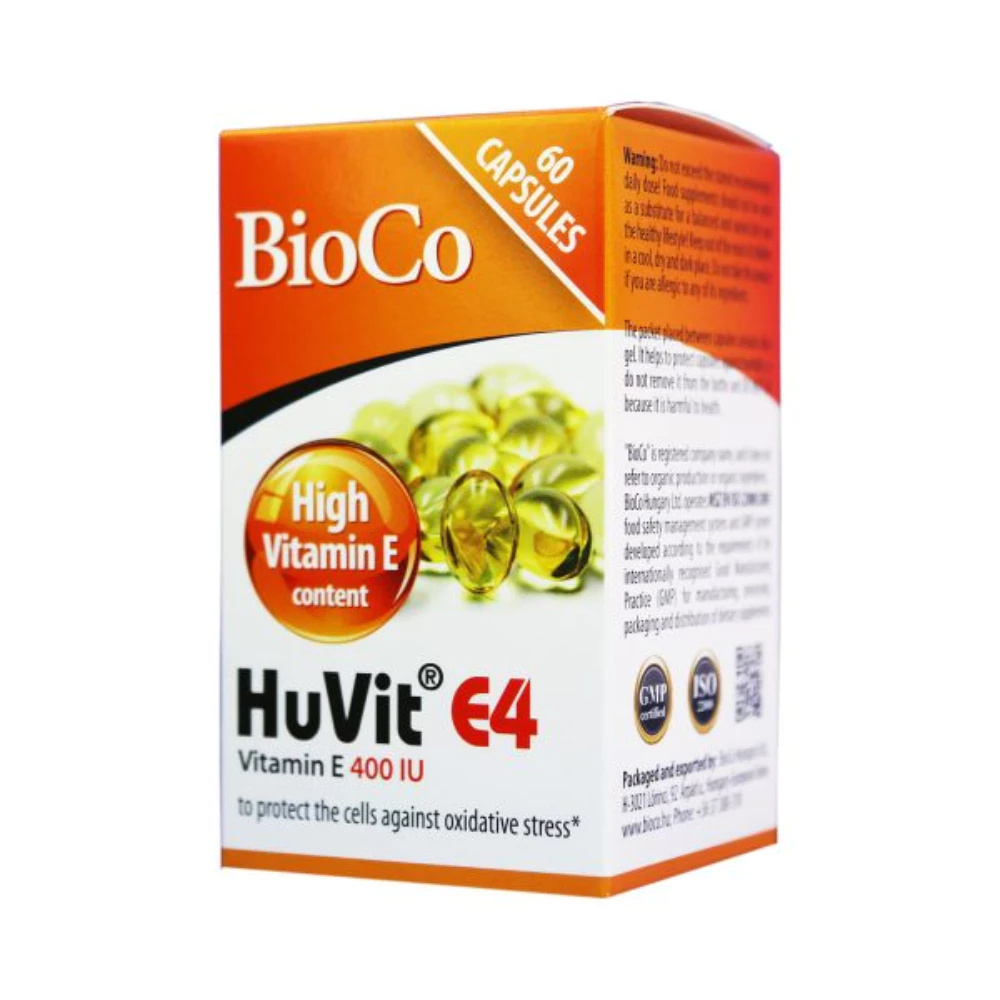 Viên uống Bioco Huvit E4 hỗ trợ bổ sung vitamin E cho cơ thể (hộp 60 viên)
