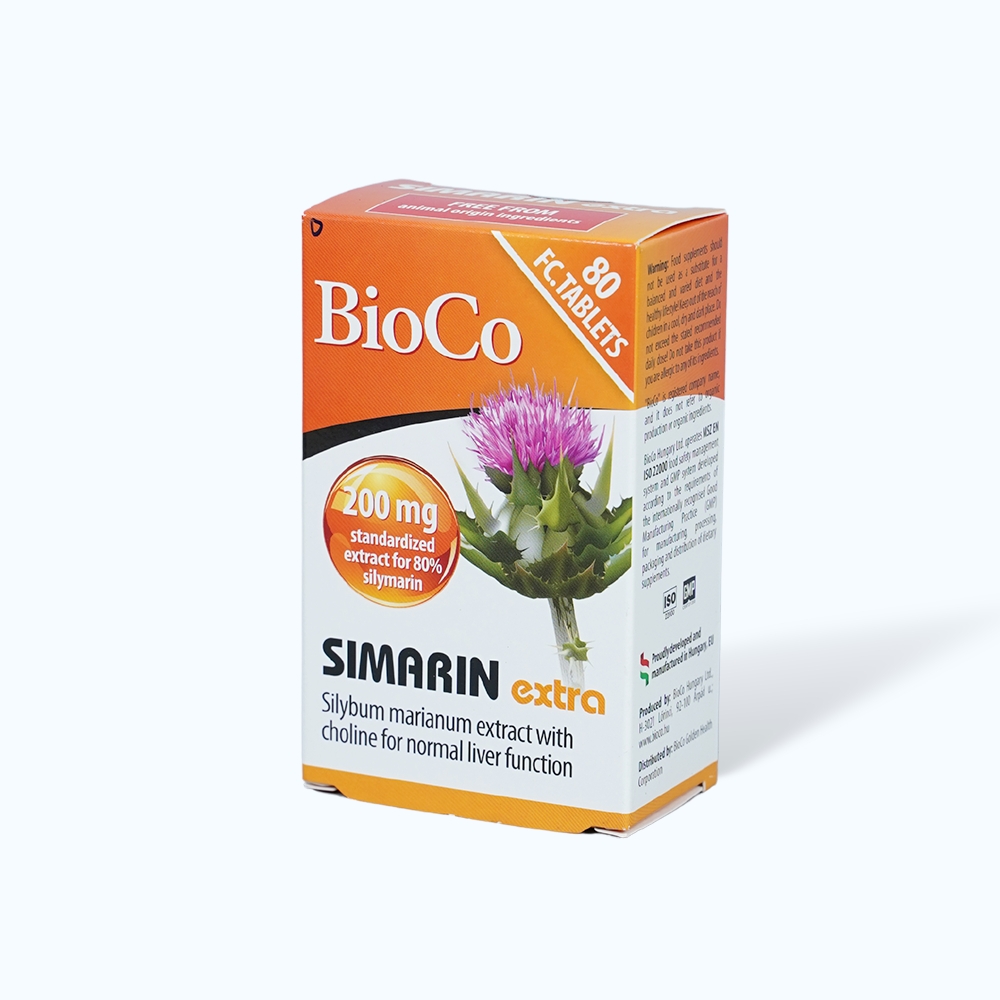 Viên uống BioCo Simarin Extra Hỗ trợ giải độc gan (hộp 80 viên)