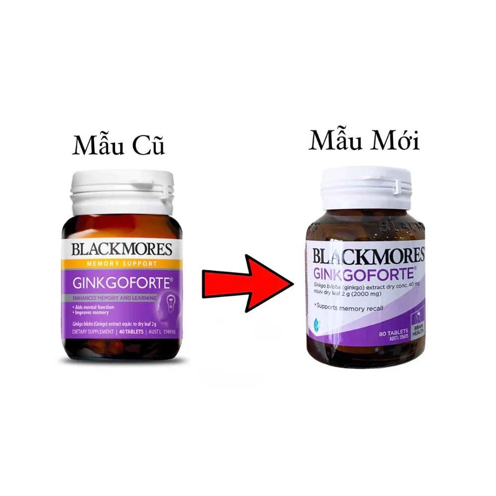 Viên uống bổ não Blackmores ginkgoforte (40 viên)