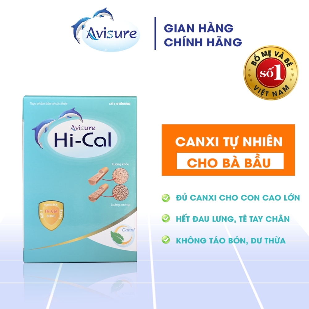 Viên uống bổ sung canxi cho mẹ bầu Avisure Hi-cal (60 viên)