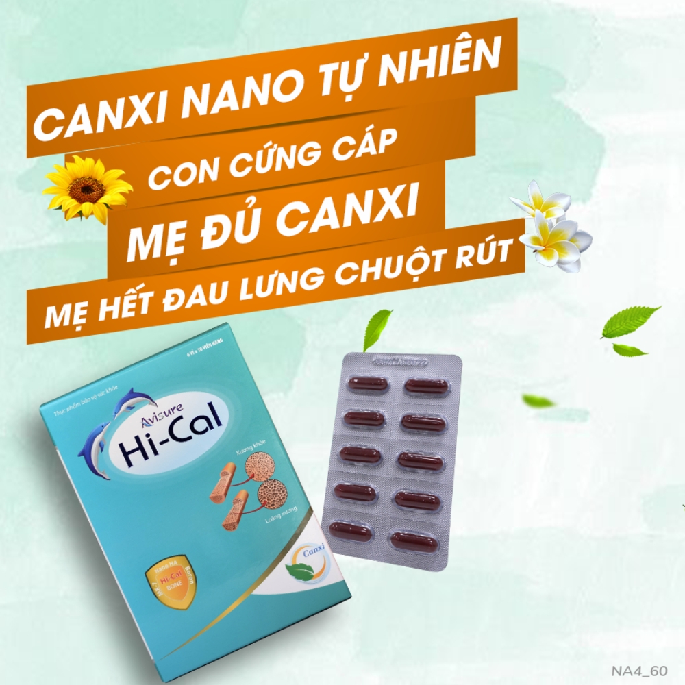 Viên uống bổ sung canxi cho mẹ bầu Avisure Hi-cal (60 viên)