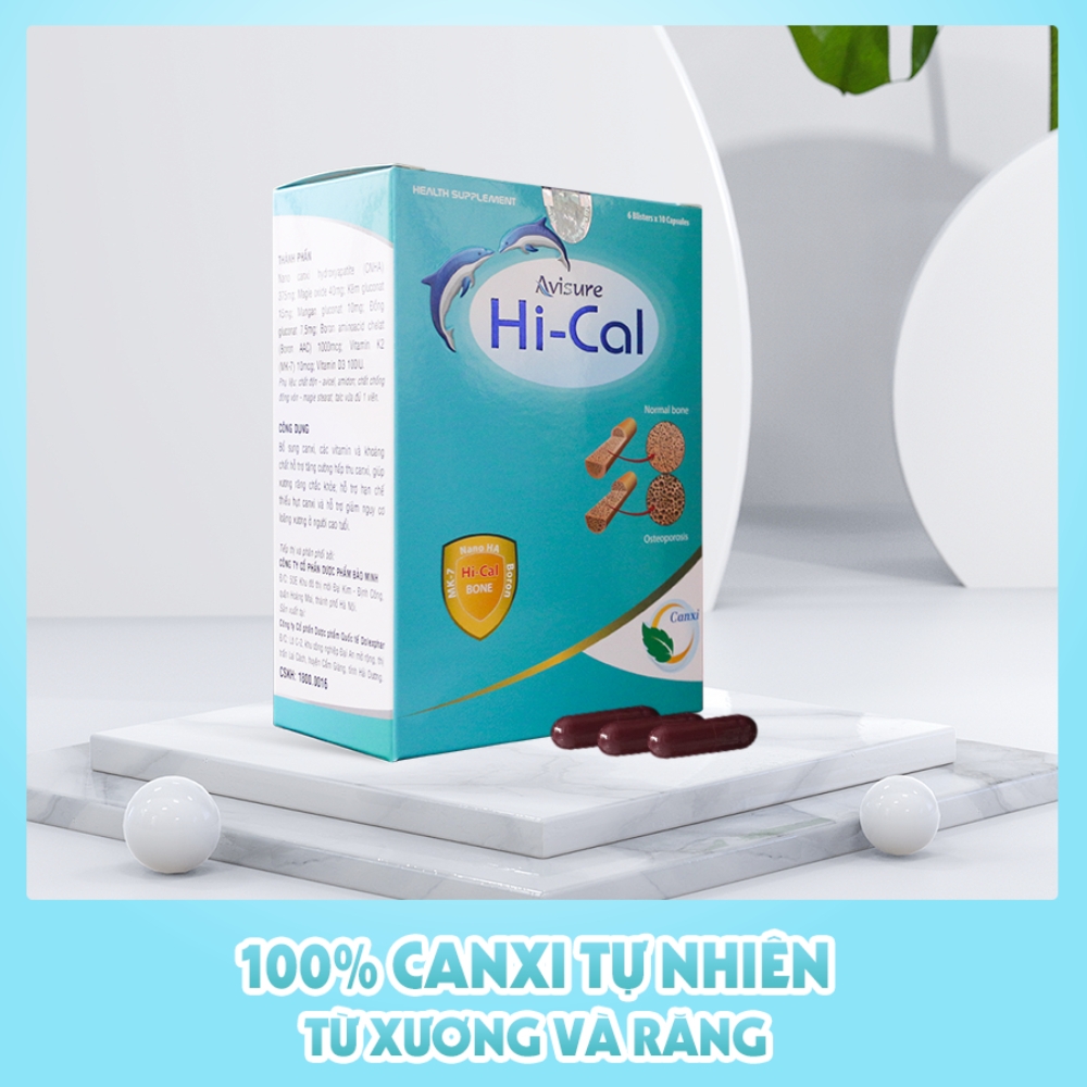 Viên uống bổ sung canxi cho mẹ bầu Avisure Hi-cal (60 viên)