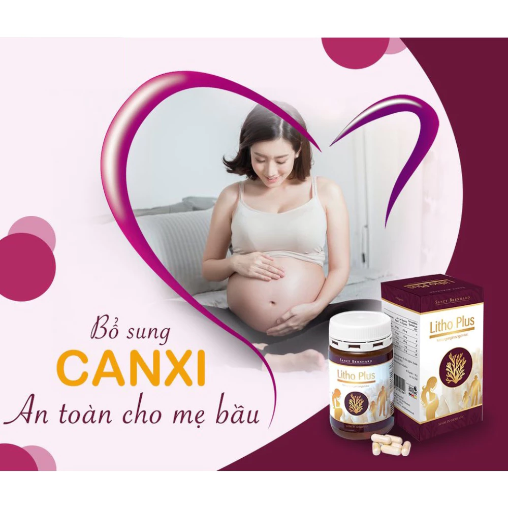 Viên uống bổ sung canxi từ tảo biển đỏ Litho Plus hỗ trợ giảm nguy cơ thiếu canxi 30/60 viên