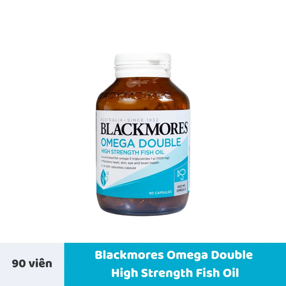 Viên uống bổ sung dầu cá Blackmores omega double high strength fish oil (90 viên)