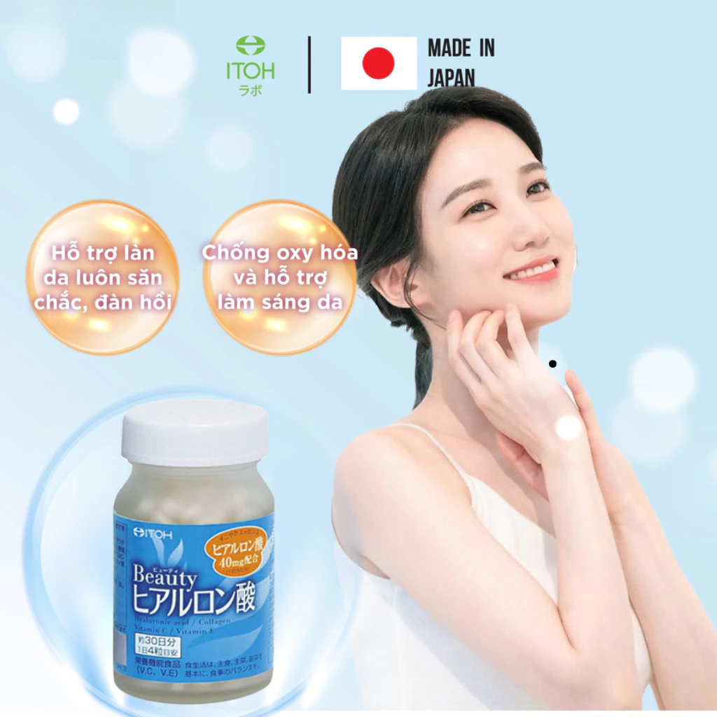 Viên uống bổ sung Hyaluronic Acid Naris ITOH 120 viên