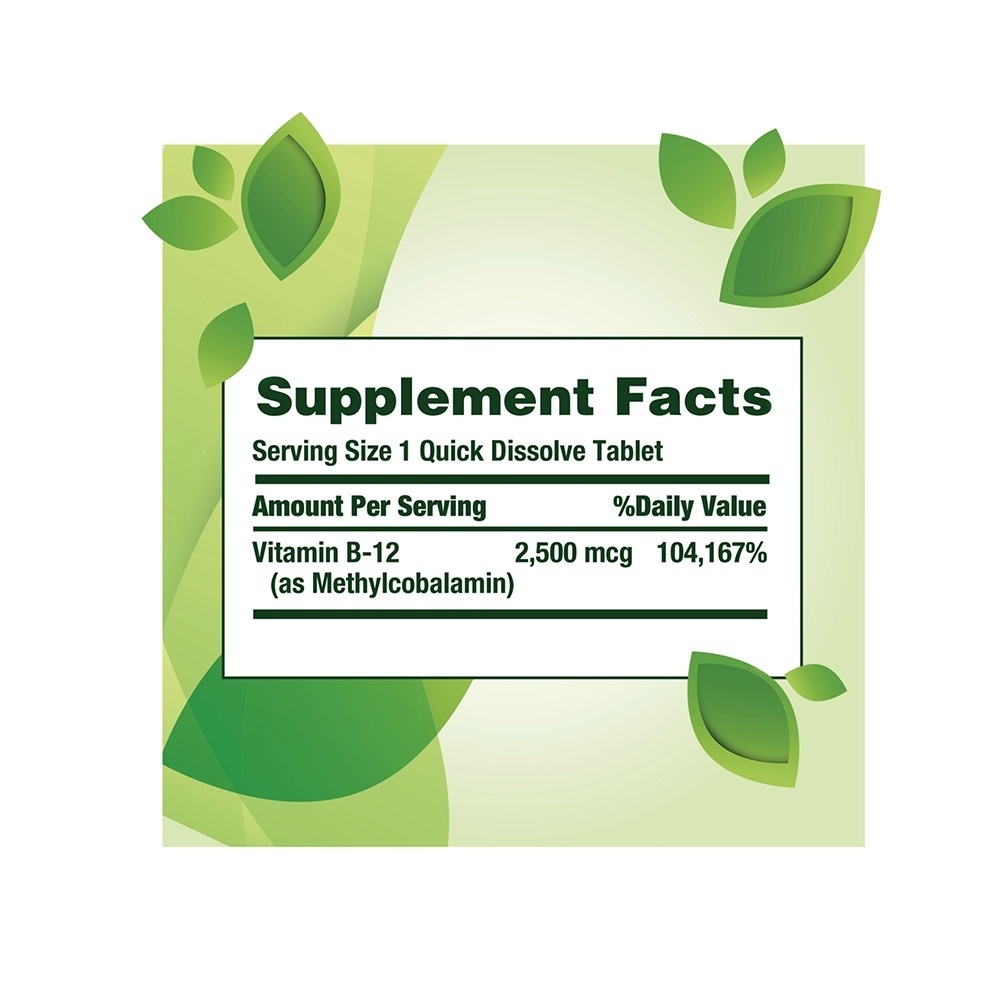 Viên uống bổ sung Vitamin B12 Nature’s Bounty 2500mcg 300 viên