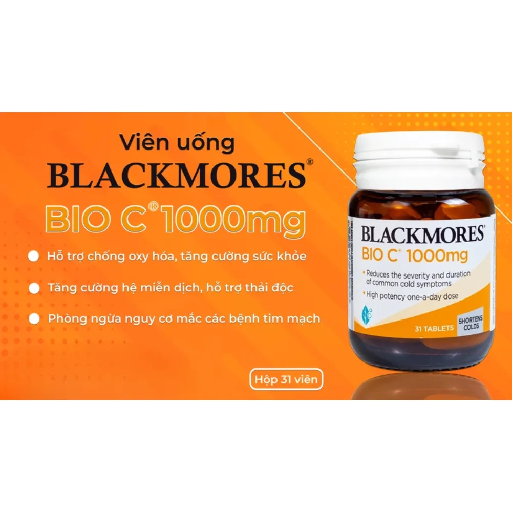 Viên uống bổ sung vitamin C Blackmores bio C 1000mg (31 viên)