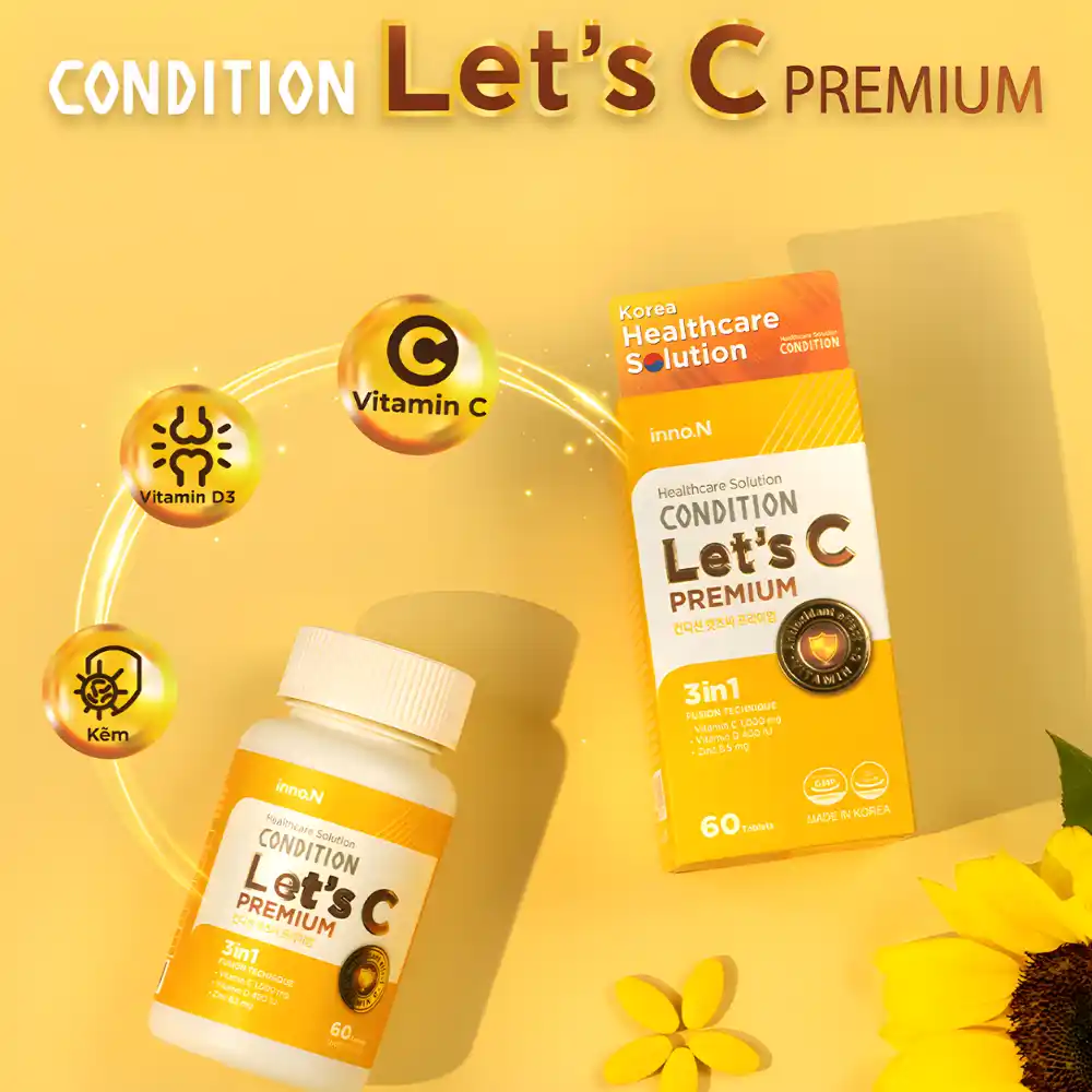 Viên uống bổ sung vitamin C Condition Let's C Premium (Hộp 60 viên)