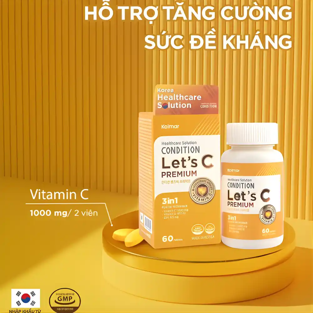 Viên uống bổ sung vitamin C Condition Let's C Premium (Hộp 60 viên)
