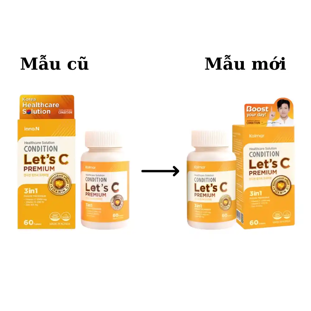 Viên uống bổ sung vitamin C Condition Let's C Premium (Hộp 60 viên)