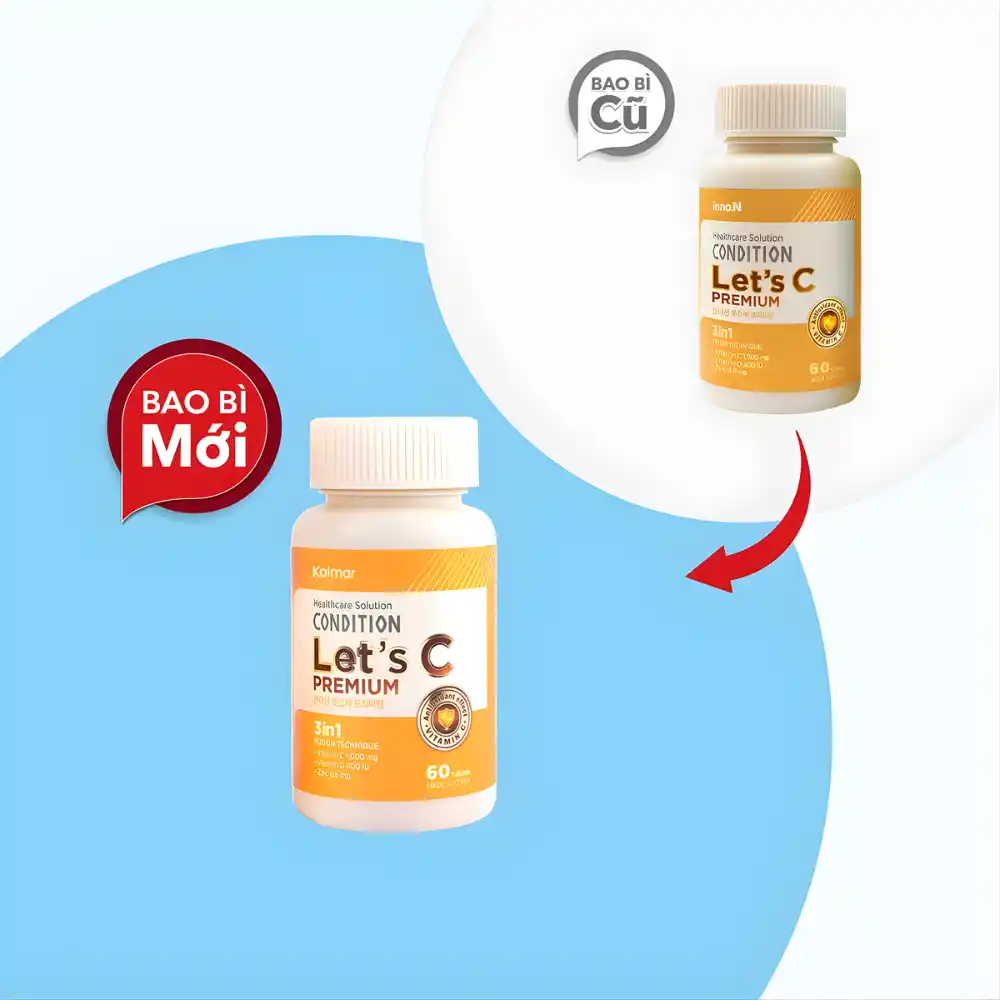 Viên uống bổ sung vitamin C Condition Let's C Premium (Hộp 60 viên)