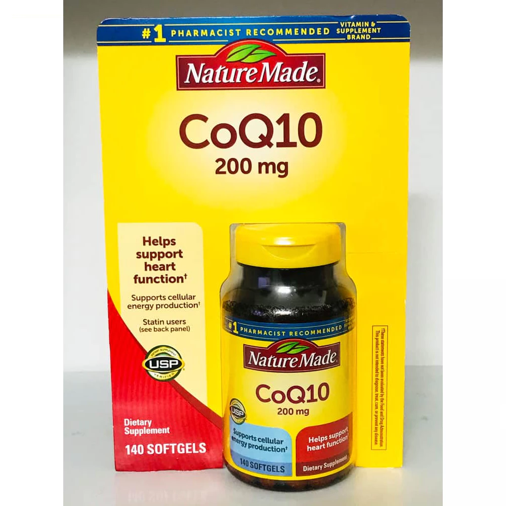 Viên uống bổ tim mạch Nature Made CoQ10 200 mg nội địa Mỹ (140 viên)