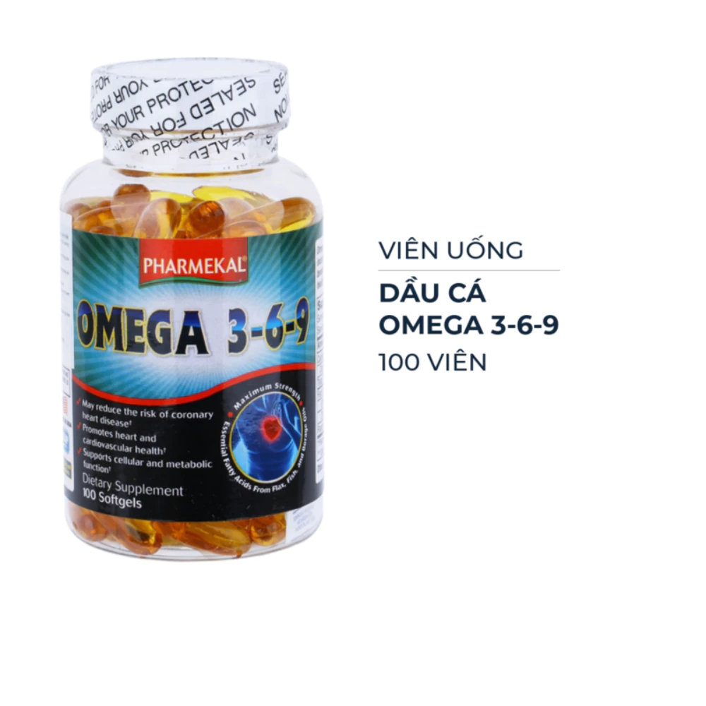 Viên uống dầu cá Pharmekal bổ sung Omega 3 - 6 - 9 100 viên