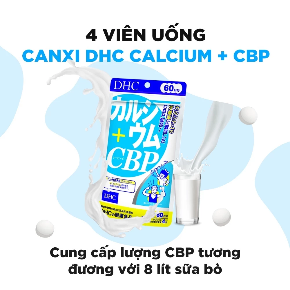 Viên uống DHC bổ sung Calcium + CBP gói 120 viên 30 ngày