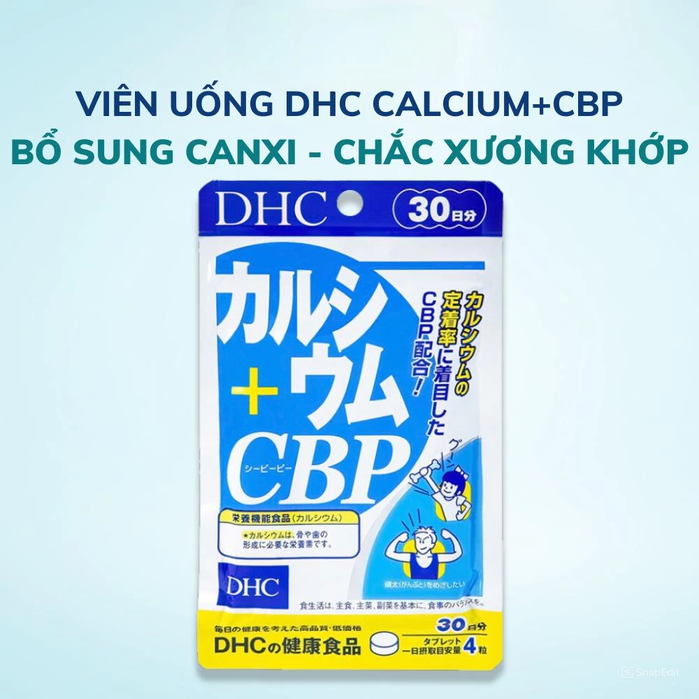 Viên uống DHC bổ sung Calcium + CBP gói 120 viên 30 ngày