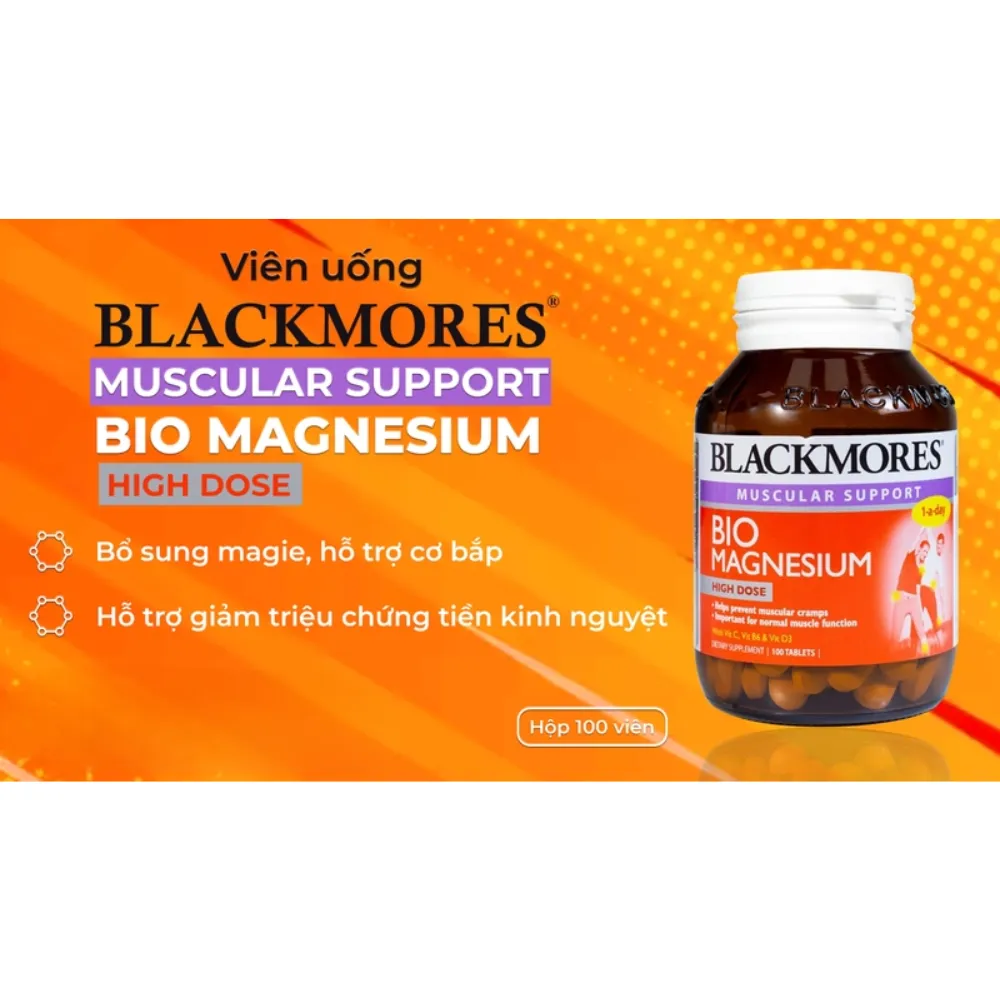 Viên uống hỗ trợ cơ bắp Blackmores bio magnesium (100 viên)